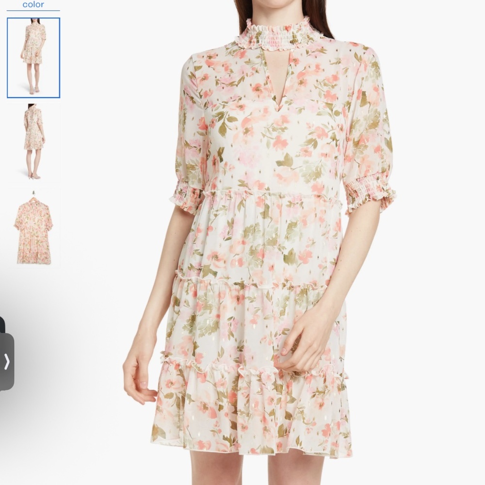 Love By Design Marion Smock Neck Babydoll Dress